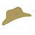 Mylar Shapes Cowboy Hat (5")